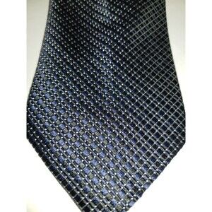 Donald J Trump Signature Collection Neck Tie Blue Black Stripe in Woven Pattern